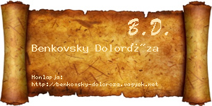 Benkovsky Doloróza névjegykártya